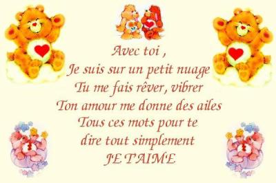 un tit mot pour celui que j'aimerais.il auras de la chance de m'avoir je crois lollll.